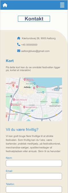 Billede af kontakt wireframes DBF
